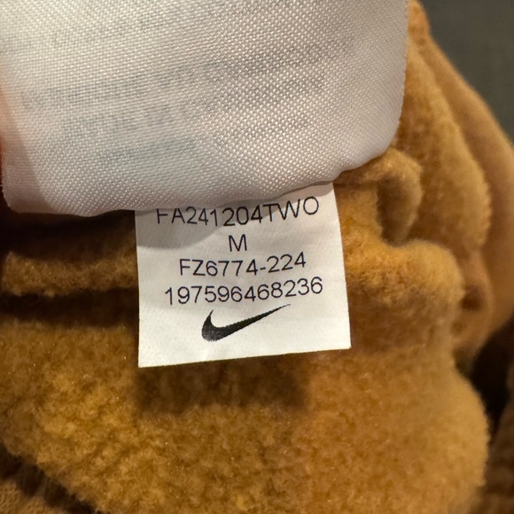 Nike Sportswear Club Fleece Wide-Leg Pants Color Flax Size Medium - Picture 7 of 8